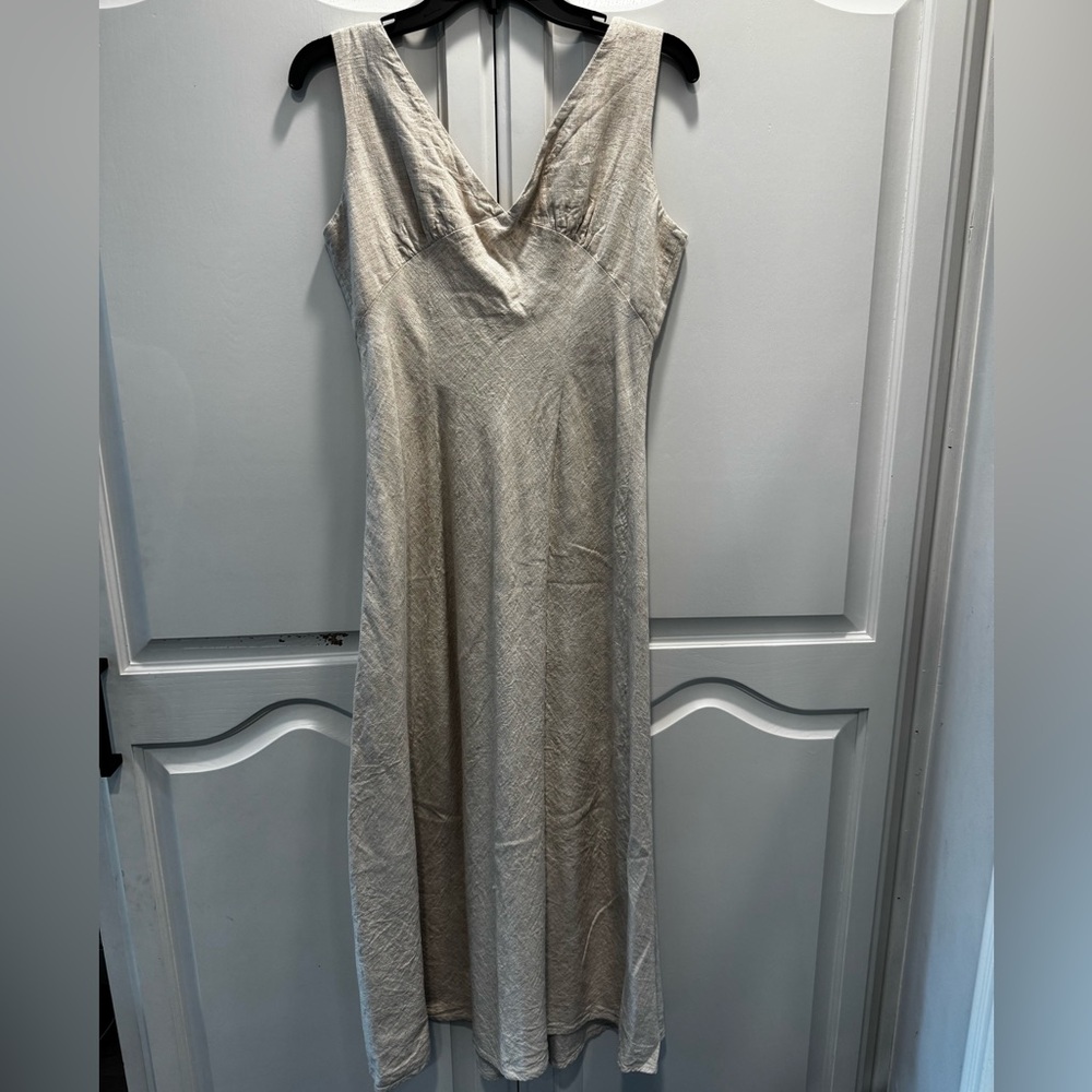 Petal & Pup Neutral Beige V-Neck Maxi Dress